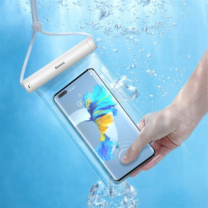 Baseus IPX8 Certificated Waterproof Phone Pouch Bag Explosion-proof Anti-fog Airbag Case with Lanyard For Phones Under 7.2 Inches For Samsung Galaxy S23 Ultra For Samsung Galaxy S23 Ultra For iPhone 14 Pro Max — view 2