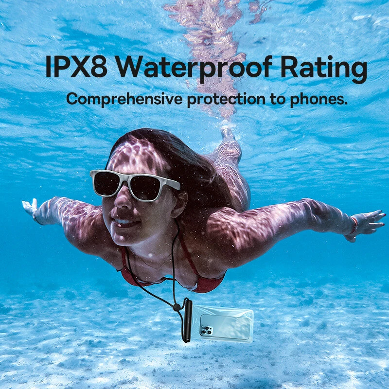 Baseus IPX8 Certificated Waterproof Phone Pouch Bag Explosion-proof Anti-fog Airbag Case with Lanyard For Phones Under 7.2 Inches For Samsung Galaxy S23 Ultra For Samsung Galaxy S23 Ultra For iPhone 14 Pro Max — view 4