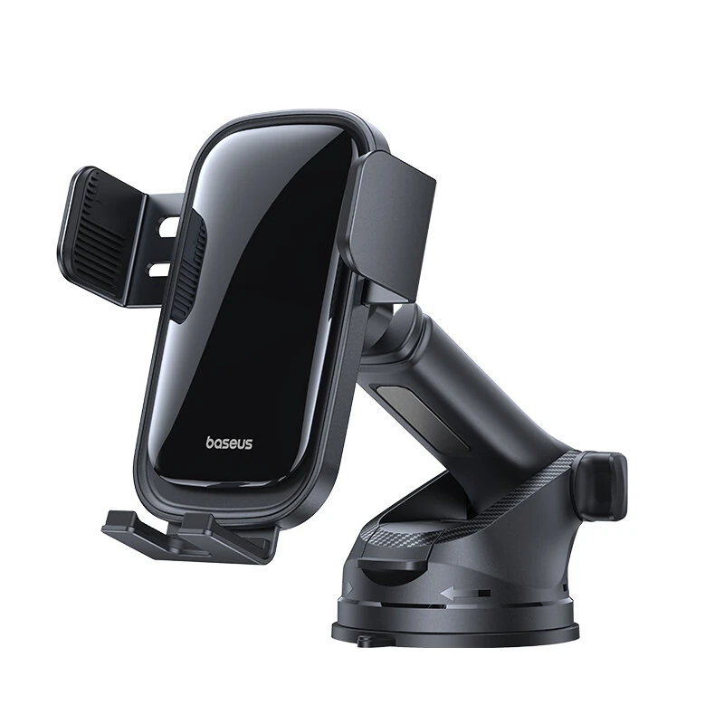 Baseus PrimeTrip VL1 Solar Powered Automatic Car Phone Holder with Auto Sensor Clamp 360° Rotation 300mAh Battery Central Console Mount Bracket Universal Compatible for 5.4-7.2 Inch Smartphones