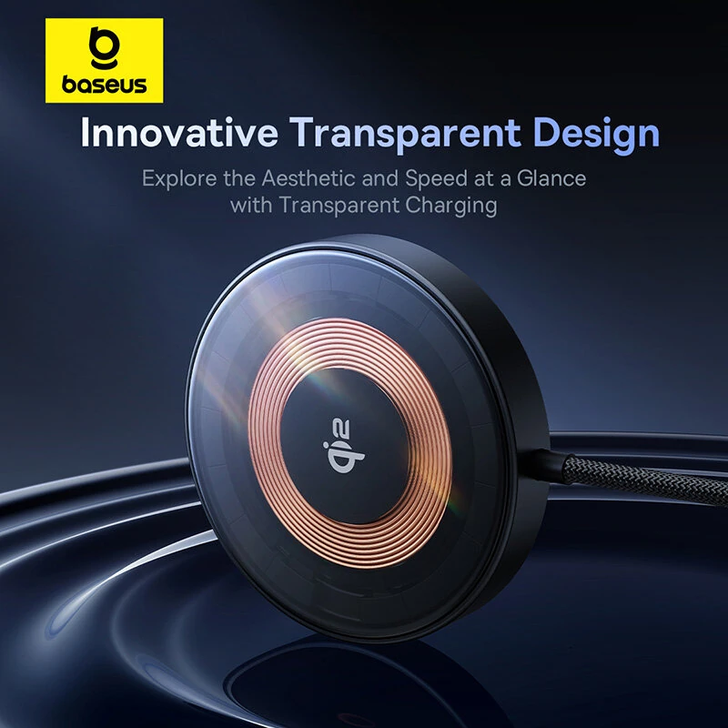 Baseus Simple MIni4 15W Magnetic Wireless Charger Fast Wireless Charging Pad Built-in Stand for Smart Phones for iPhone 16 15 14 13 Pro for Huawei Mate XT for Xiaomi MIX Fold4 for Samsung Galaxy Z Fold6 — view 5
