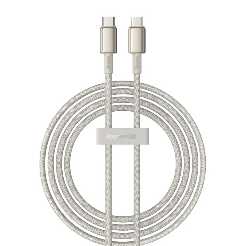 baseus Tungston Gold Series 5A 100W Type-C to Type-C Cable Fast Charging Data Transmission Tinned Copper Core Line 1M Long for iPhone 15 15 Pro for Huawei Mate60 Pro for Xiaomi 14pro for Samsung Galaxy ZFlip4