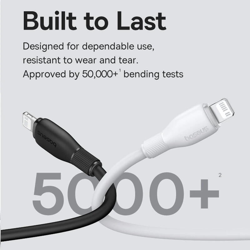 Baseus Ultra-Fast 2.4A USB-A to iP Cable Fast Charging Data Transmission Copper Core Line 1M/2M Long for iPhone 14 14Pro 13 12 Pro Max — view 5