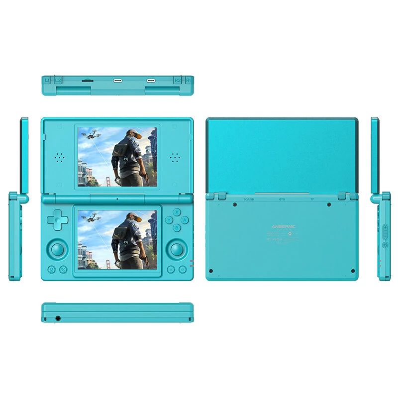 [Basic version] ANBERNIC RG DS Dual Screen Android 14 Handheld Game Console 4-Inch IPS Touchscreen 4000mAh Battery Multiplayer Retro Game Console Built-in Dual HiFi Stereo Speakers Six-axis Gyro Function — view 5