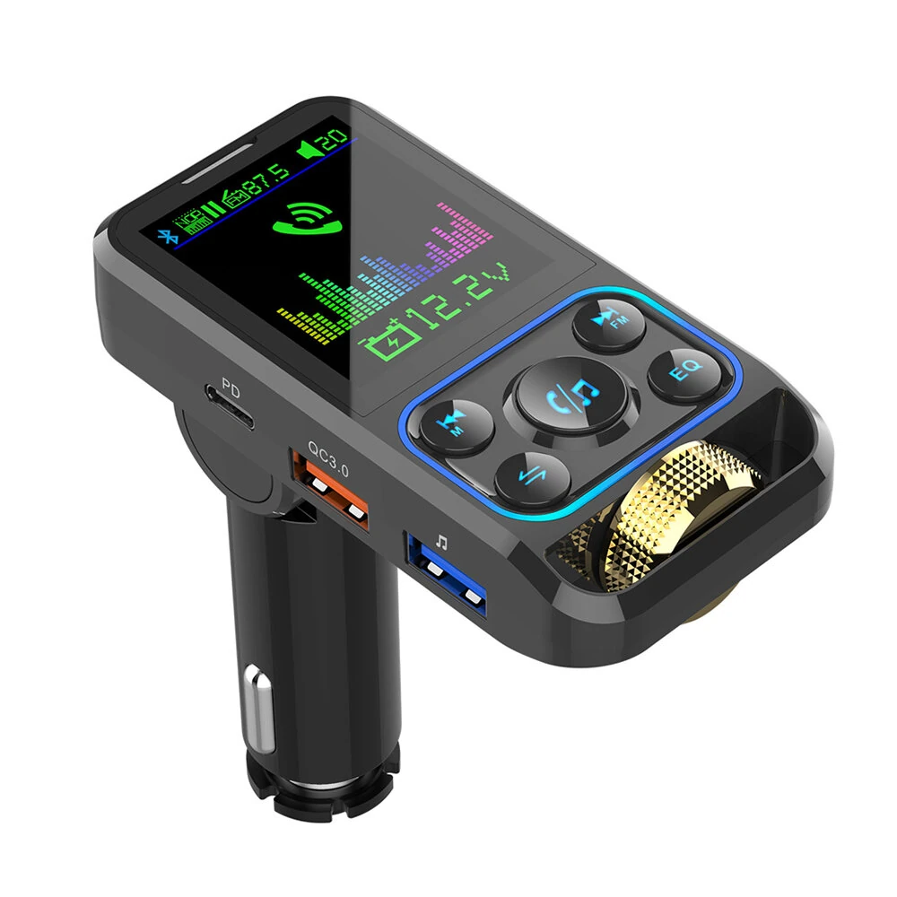 BC83 Car Bluetooth MP3 Player FM Transmitter Car Charger 2 in 1 30W QC3.0 PD3.0 Fast Charge MP3 FLAC AUX Car Audio Adapter — view 2