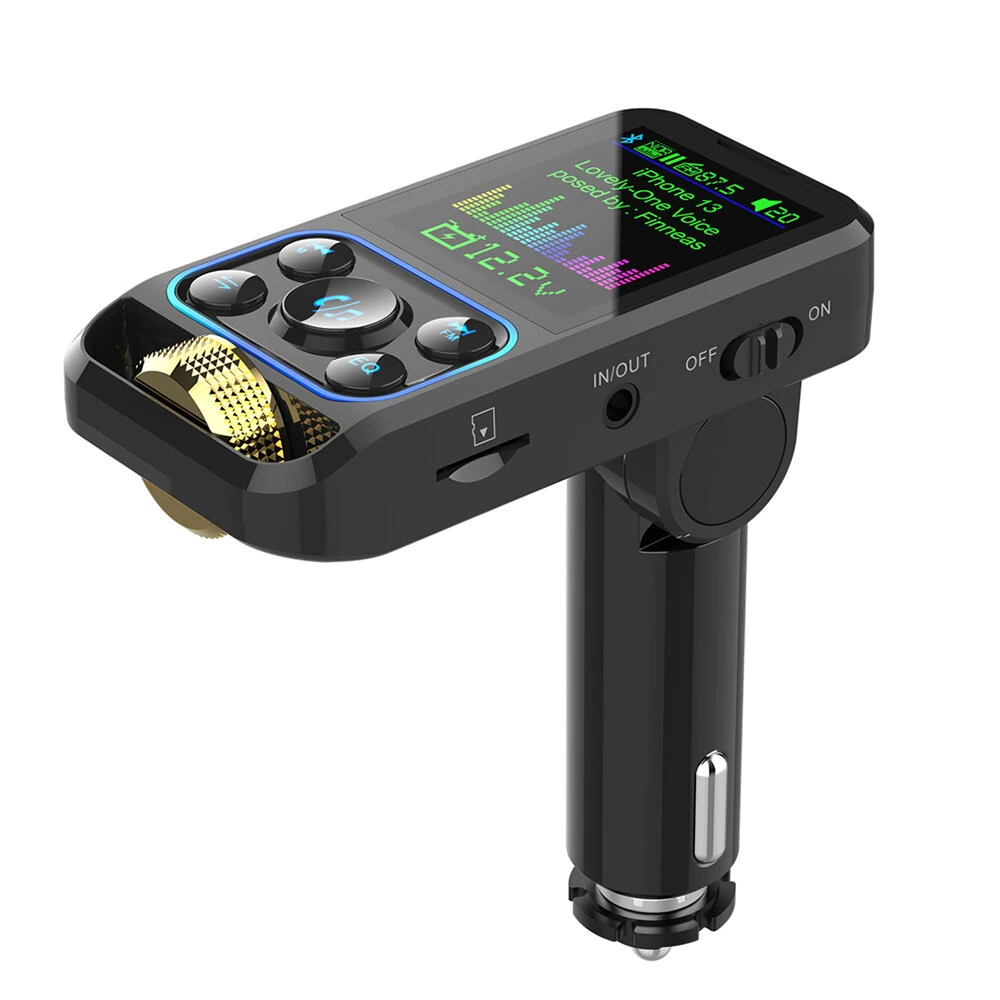 BC83 Car Bluetooth MP3 Player FM Transmitter Car Charger 2 in 1 30W QC3.0 PD3.0 Fast Charge MP3 FLAC AUX Car Audio Adapter — view 3