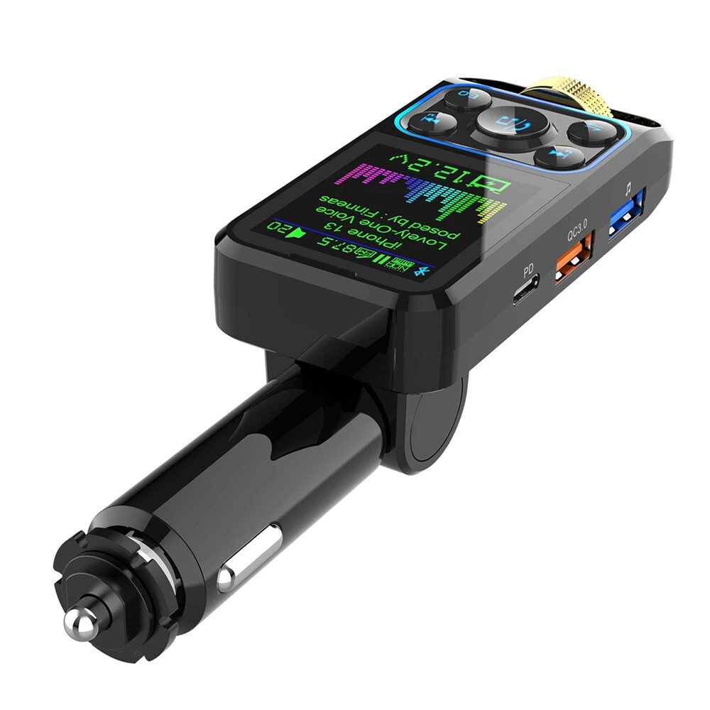 BC83 Car Bluetooth MP3 Player FM Transmitter Car Charger 2 in 1 30W QC3.0 PD3.0 Fast Charge MP3 FLAC AUX Car Audio Adapter — view 4