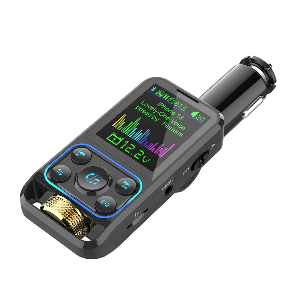 BC83 Car Bluetooth MP3 Player FM Transmitter Car Charger 2 in 1 30W QC3.0 PD3.0 Fast Charge MP3 FLAC AUX Car Audio Adapter — view 5