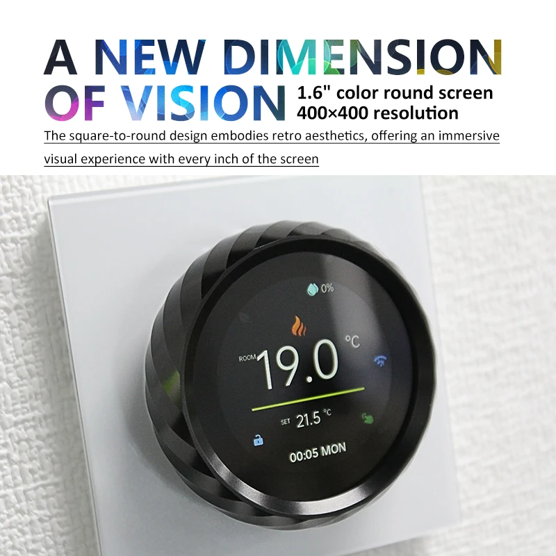 BECA 5A WiFi Smart Knob Thermostat Water Heating Touch Screen App Voice Control with Alexa Google Assistant — view 2