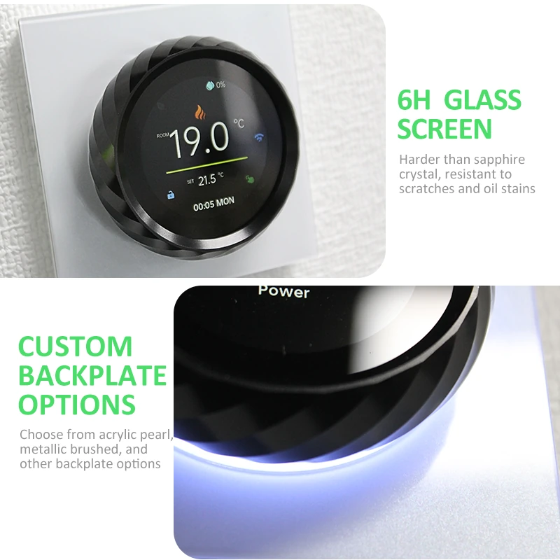 BECA 5A WiFi Smart Knob Thermostat Water Heating Touch Screen App Voice Control with Alexa Google Assistant — view 3