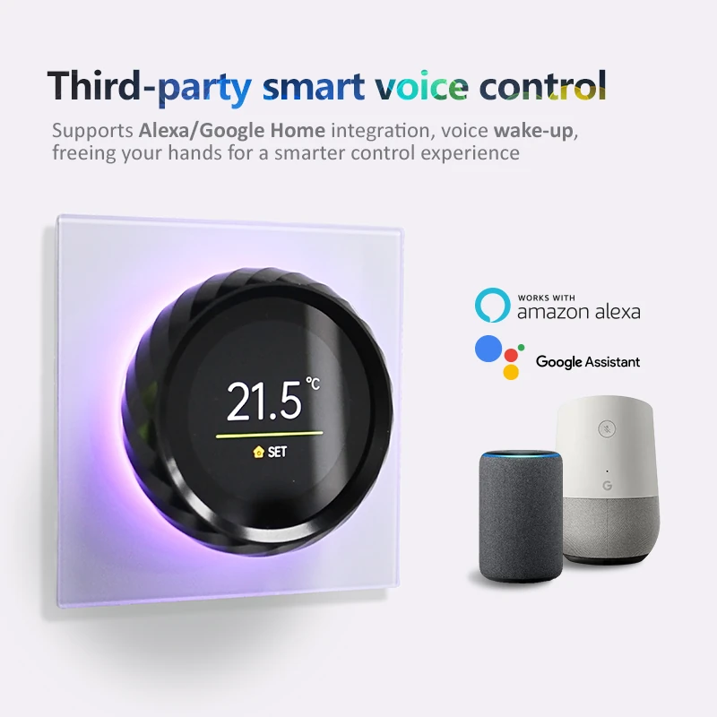 BECA 5A WiFi Smart Knob Thermostat Water Heating Touch Screen App Voice Control with Alexa Google Assistant — view 6