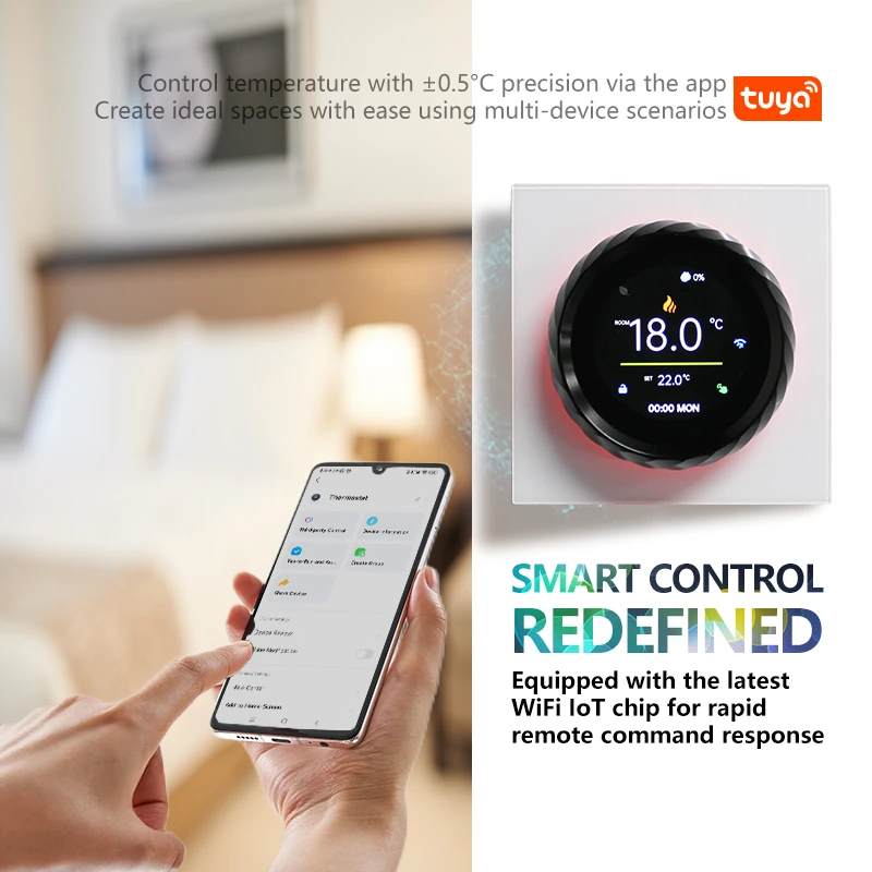 BECA 5A WiFi Smart Knob Thermostat Water Heating Touch Screen App Voice Control with Alexa Google Assistant — view 7