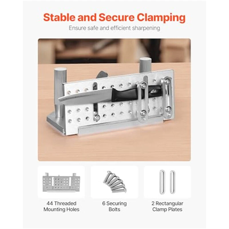 Belt Grinder Knife Jig Adjustable 85-115 Degree Aluminum Alloy Knife Sharpening Guide Compatible with Belt Sander Bench Grinder Knife Sharpener — view 3