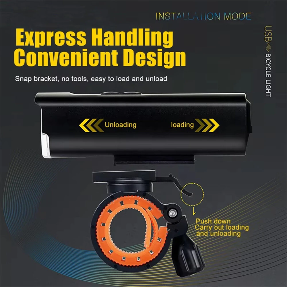 BENGGUO 1100LM Bicycle Headlight High-brightness IPX4 Waterproof Type-C Charging 8 Modes Bike Front Light for MTB Night Riding Safety — view 4