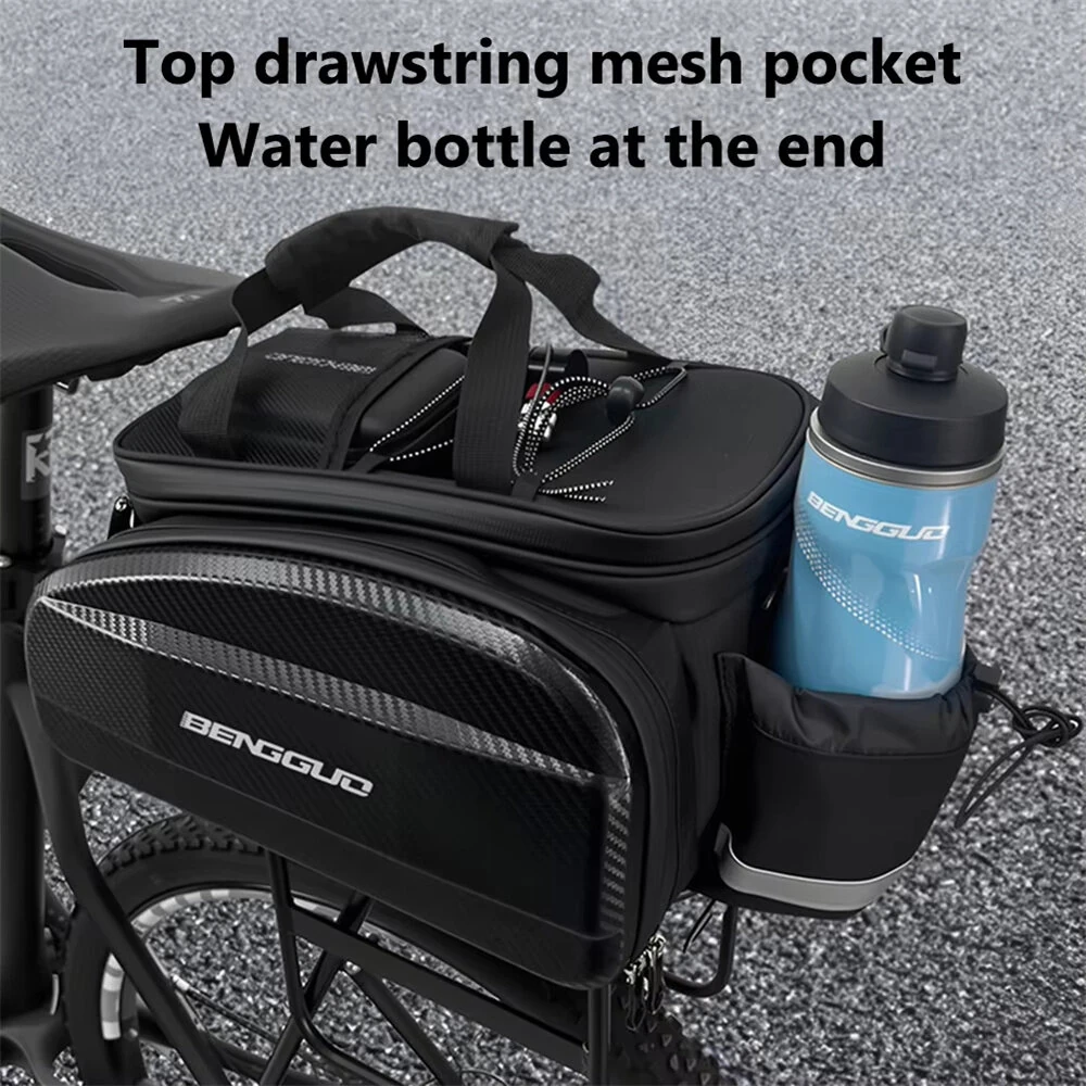 BENGGUO 17-30L EVA Hard Shell Bicycle Trunk Pannier with Reflector & Shoulder Strap Multi Functional Waterproof Rear Seat Frame Bag — view 2