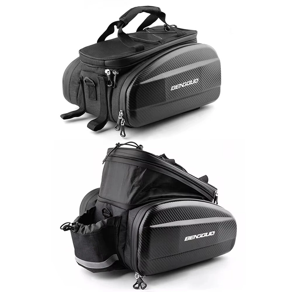 BENGGUO 17-30L EVA Hard Shell Bicycle Trunk Pannier with Reflector & Shoulder Strap Multi Functional Waterproof Rear Seat Frame Bag — view 4