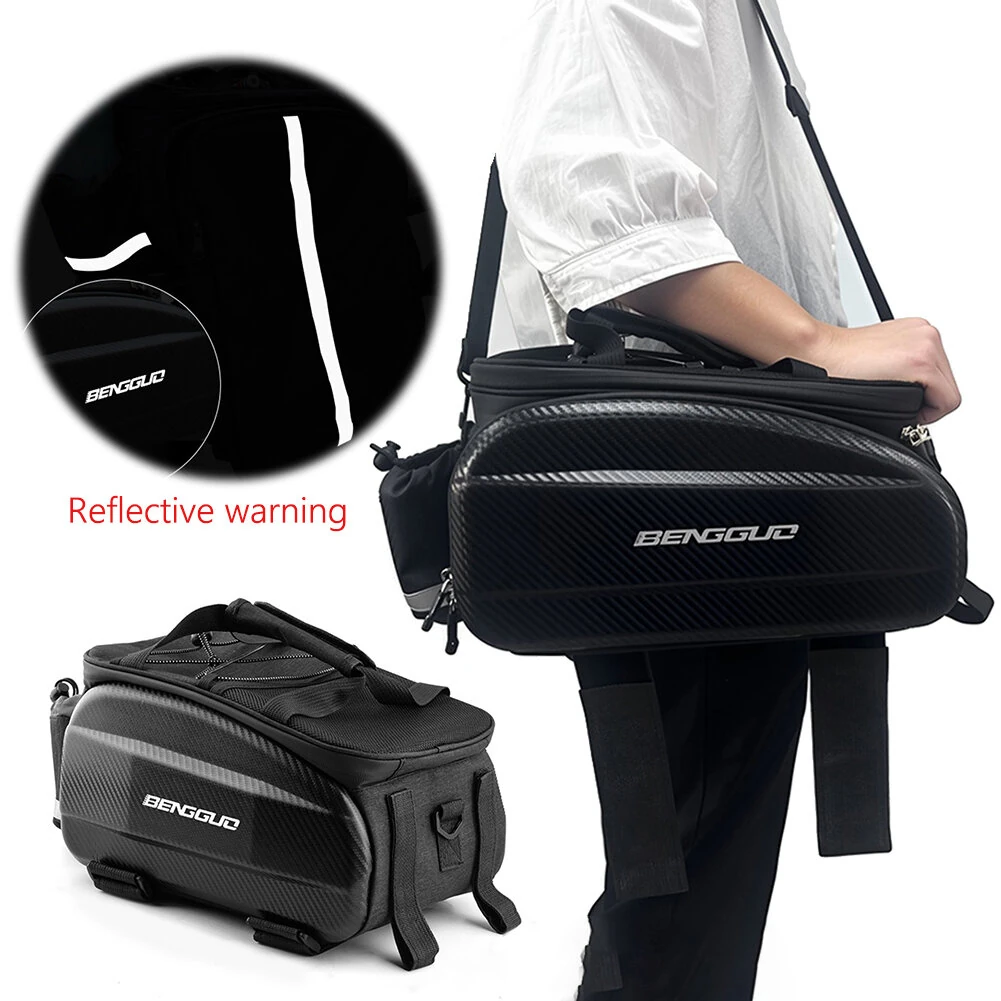 BENGGUO 17-30L EVA Hard Shell Bicycle Trunk Pannier with Reflector & Shoulder Strap Multi Functional Waterproof Rear Seat Frame Bag — view 6