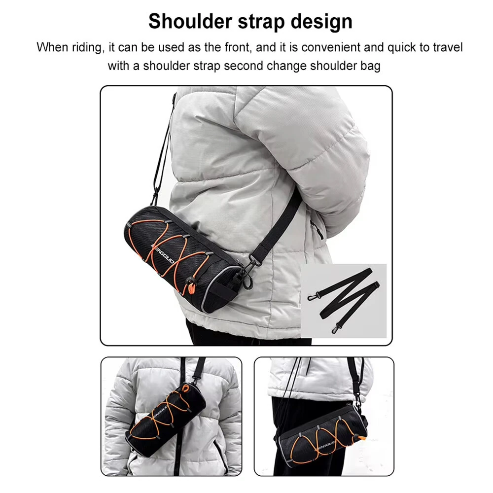 BENGGUO 2.5L Multi-functional Bike Handlebar Bag Portable Reflective Large Capacity Storage Shoulder Bag Bicycle Bag for Outdoor Cycling — view 7