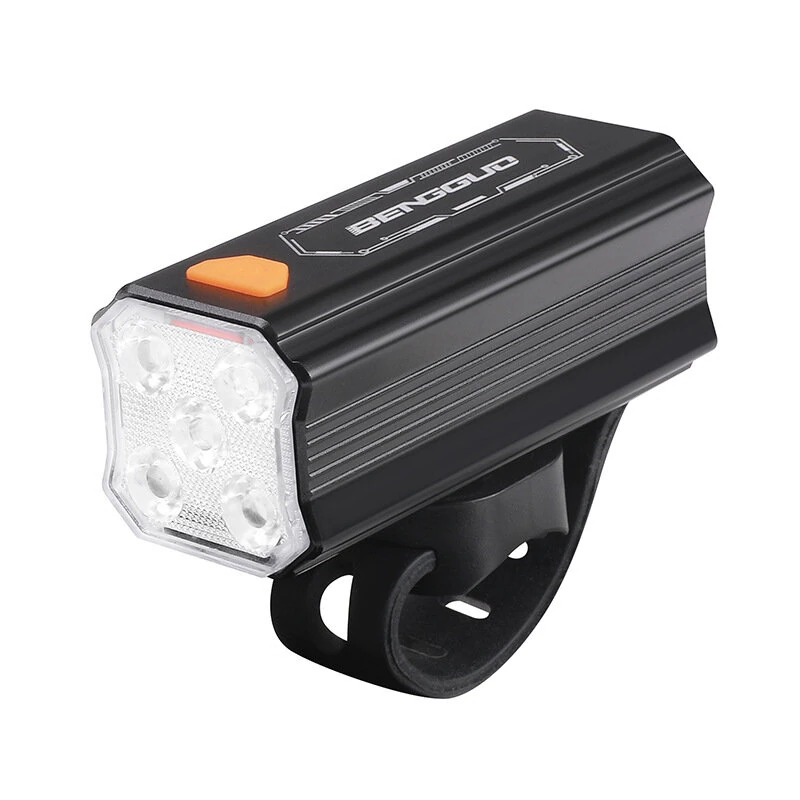 BENGGUO 400LM Aluminum Alloy Bicycle Headlight 5 LED Type-C Rechargeable Waterproof Bike Front Light for MTB Road Bike Riding — image 1