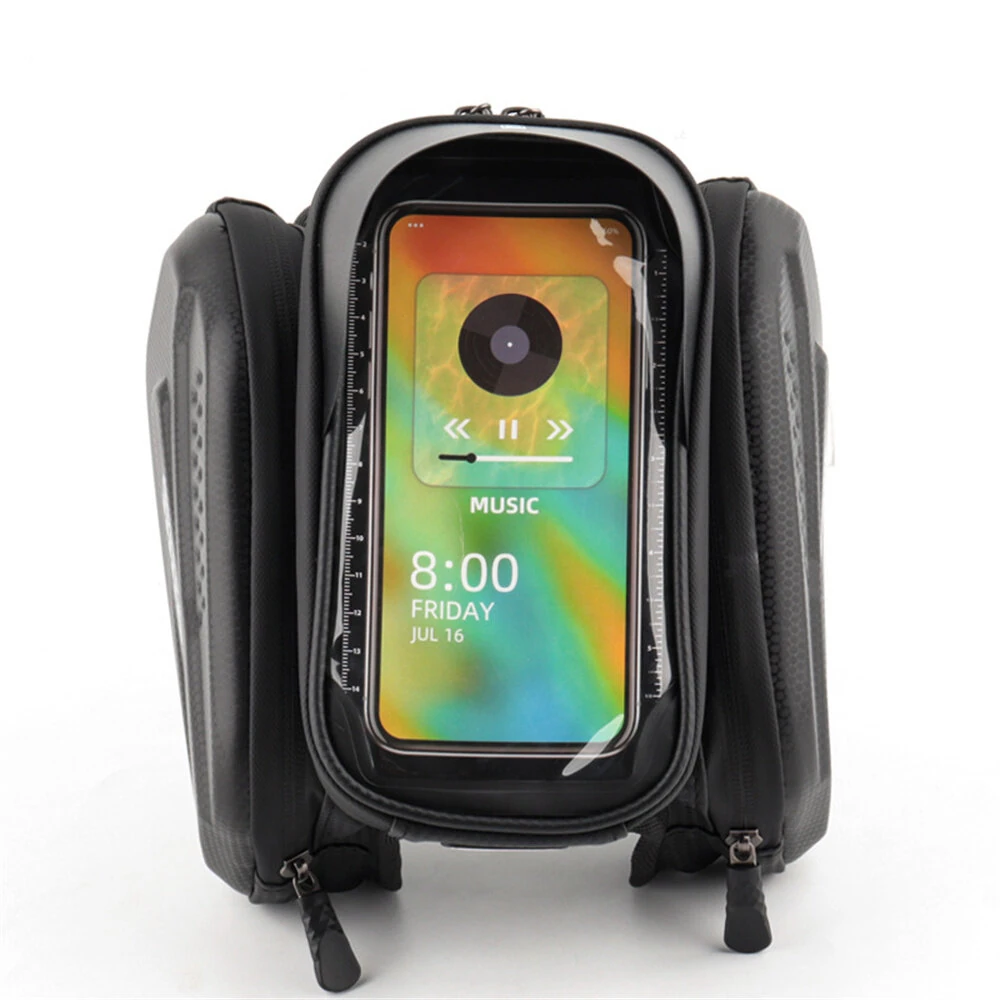 BENGGUO Bike Top Tube Bag Touchscreen 6.5'' Phone Holder Case Waterproof Reflective Large Capacity Front Beam Bag for MTB — view 6