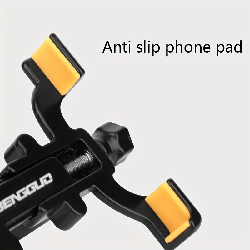 BENGGUO Four-Claw Bike Holder 360° Adjustable Shockproof Anti-fall Aluminum Alloy Handlebar Holder with Rubber Gasket for Motorcycle Bicycle Scooter Bracket — view 3