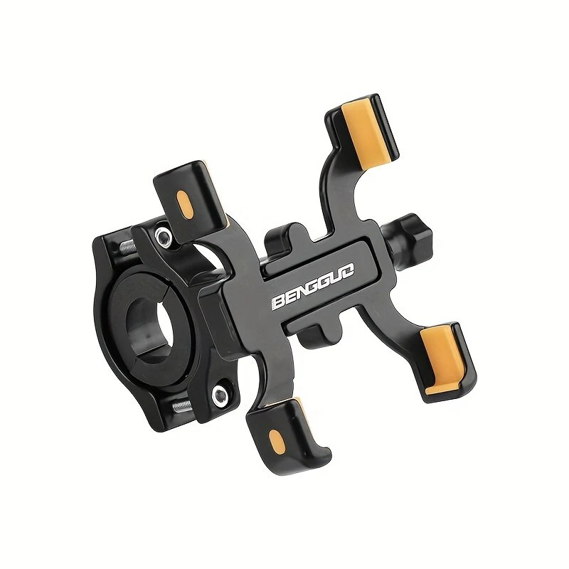 BENGGUO Four-Claw Bike Holder 360° Adjustable Shockproof Anti-fall Aluminum Alloy Handlebar Holder with Rubber Gasket for Motorcycle Bicycle Scooter Bracket — view 7