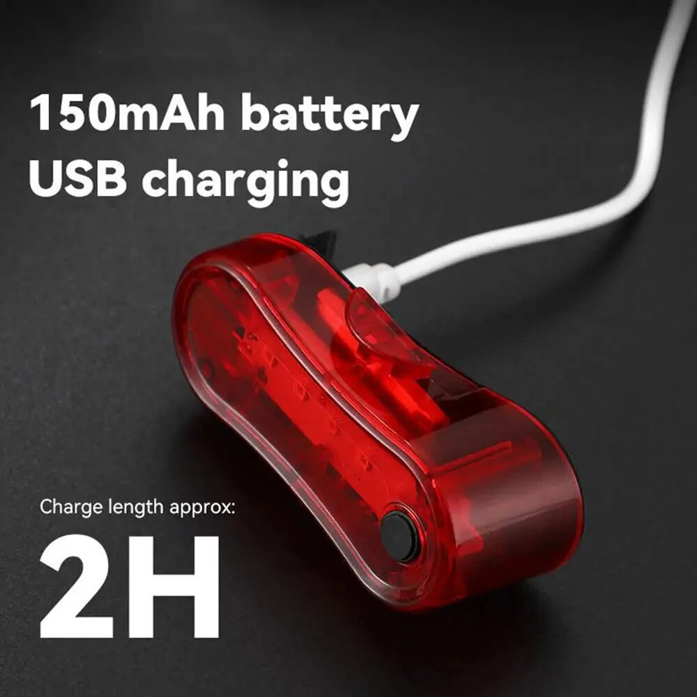 BENGGUO High Brightness Mini Bicycle Taillight 150mAH USB Charging Waterproof 3 Modes Bike Rear Light for Night Riding Safety Warning — view 4
