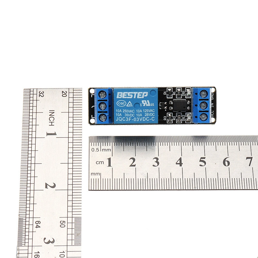 BESTEP 1 Channel 3.3V Low Level Trigger Relay Module Optocoupler Isolation Terminal — view 10