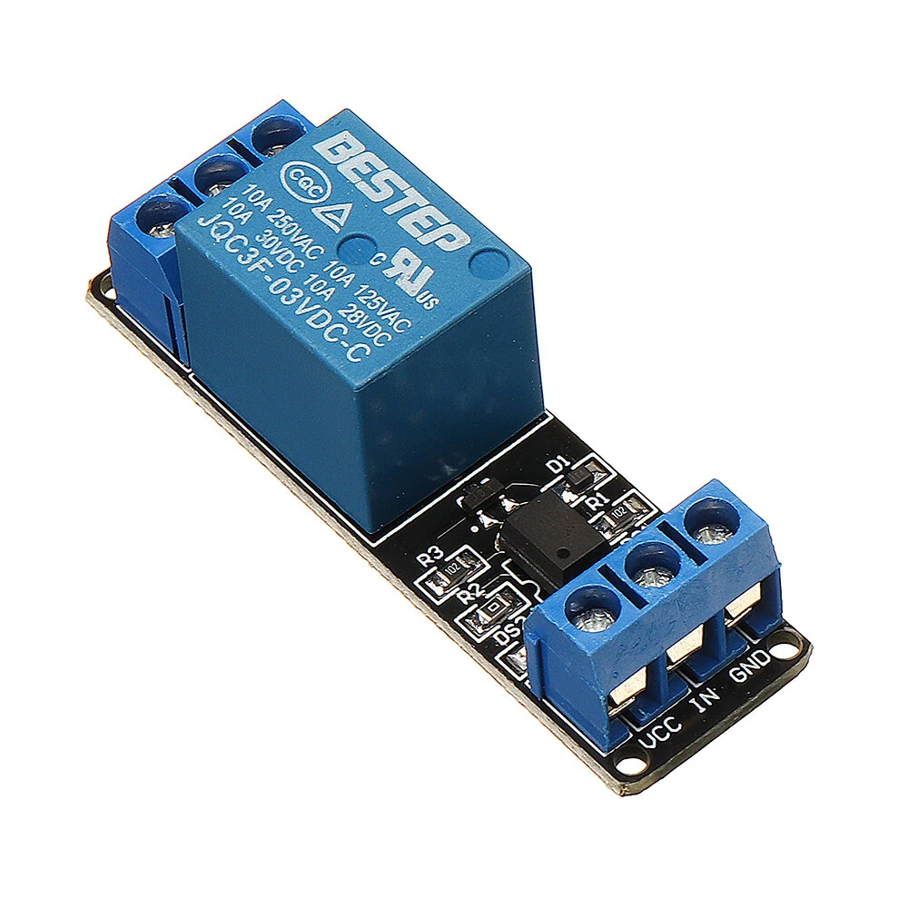 BESTEP 1 Channel 3.3V Low Level Trigger Relay Module Optocoupler Isolation Terminal — view 5