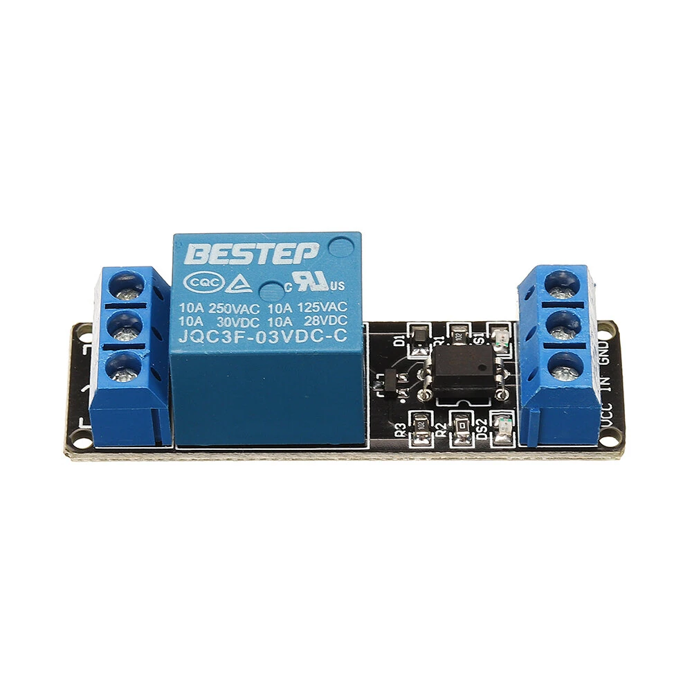 BESTEP 1 Channel 3.3V Low Level Trigger Relay Module Optocoupler Isolation Terminal — view 8