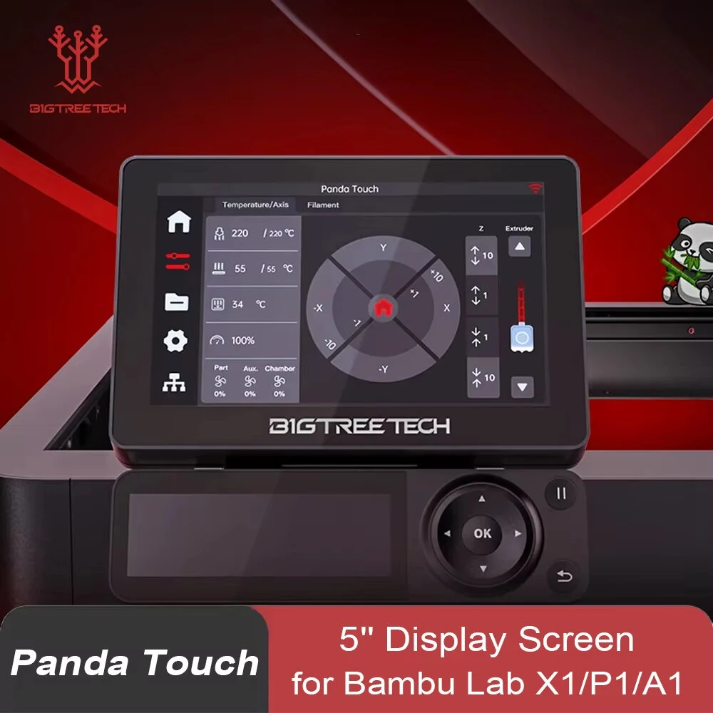 BIGTREETECH Panda Touch P1S 5 Inch IPS Touchscreen Upgrade Kit WiFi Control ESP32 800x480 Multi Printer Management AMS Compatible Bambu Lab X1 P1 A1 Series 3D Printer Accessory — view 4