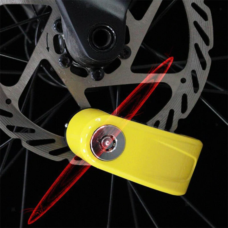 Bike Alarm Disc Brake Lock Security Anti-theft Type-C Rechargeable Large Capacity Battery Waterproof Aluminum Alloy Wheel Lock with 110dB Horn for Motorcycle Scooter — view 2