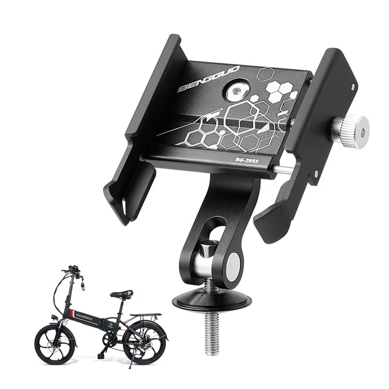 Bike Holder Aluminum Alloy 360° Adjustable Sturdy Anti-fall 0.2kg Lightweight Handlebar Holder for Motorcycle Bicycle Scooter Bracket