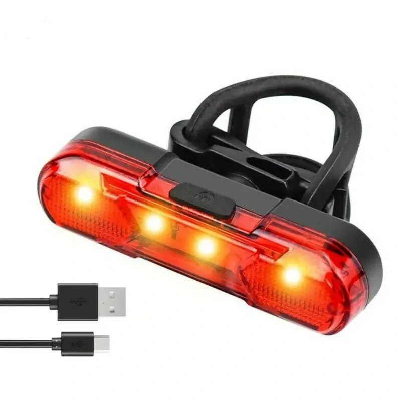Bike Rear Light USB Rechargeable Bicycle Tail Light For Cycling Helmet Backpack Safety Warning TailLight — Bike