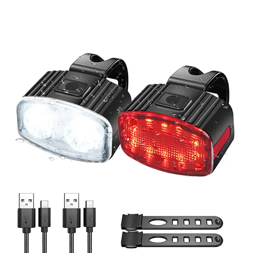 Bike USB Rechargeable Rear Light Front Light Set, Bicycle Rear Light Led Tail Light For Bicycle Front And Rear Bicycle Lights Bicycle Accessories — view 2