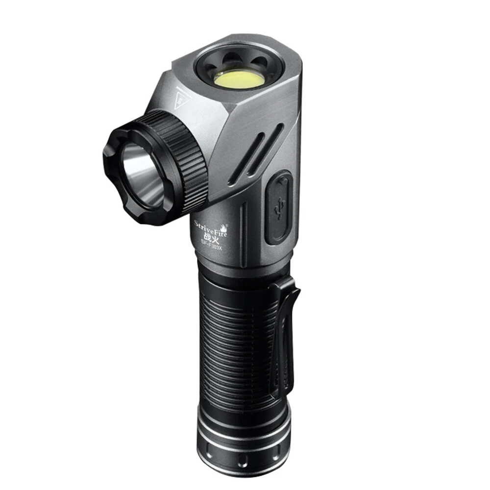 Bikight 1500 Lumens L-shape 21700 LED Flashlight 90° Swivel Emergency Magnetic Work Lamp 21700 Rechargeable Flash Light Outdoor Tactical Corner Light LED Torch — view 7