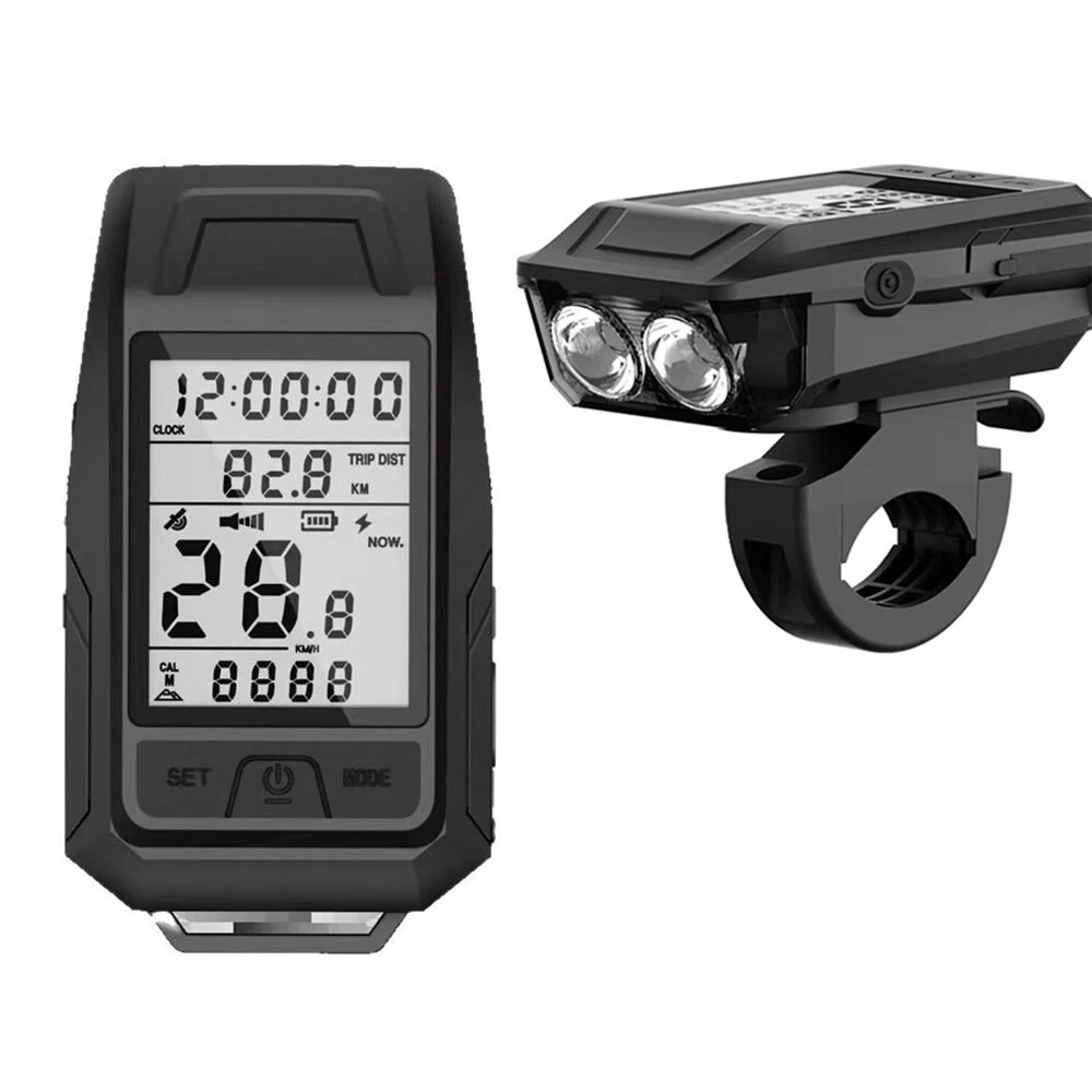 BIKIGHT 3 in 1 GPS Wireless Bicycle Computer 120dB Cycling Horn 900LM Bike Headlight Type-C Charging Speedometer Horn Light for MTB Night Riding Safety — view 10