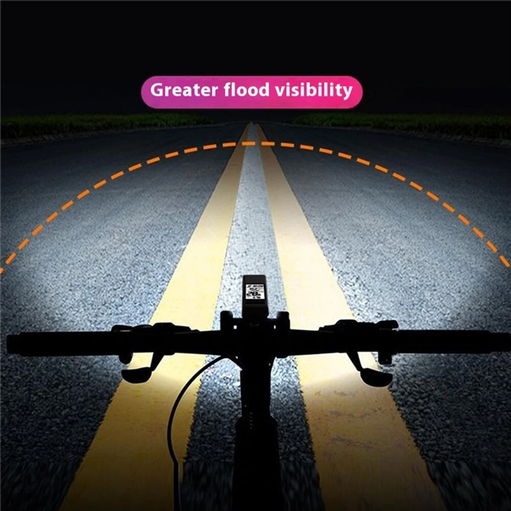 BIKIGHT 3 in 1 GPS Wireless Bicycle Computer 120dB Cycling Horn 900LM Bike Headlight Type-C Charging Speedometer Horn Light for MTB Night Riding Safety — view 7