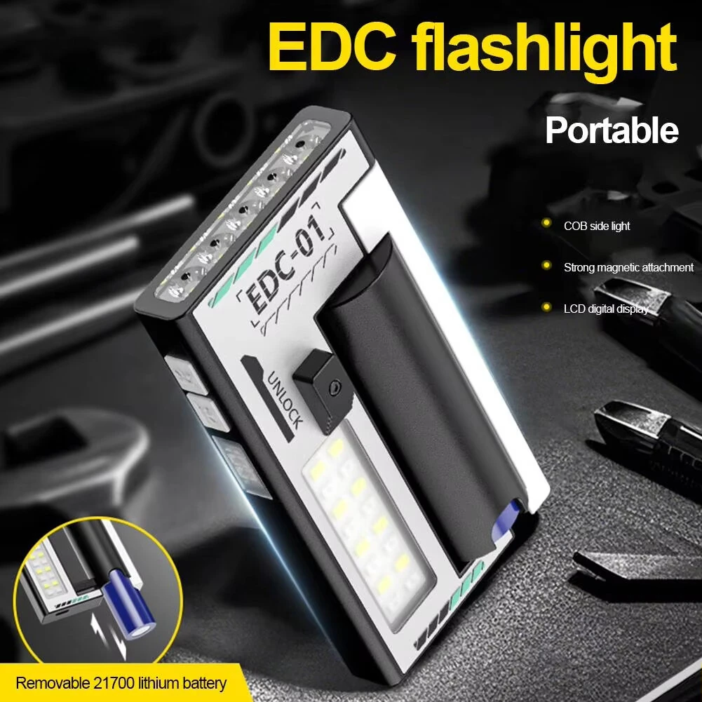Bikight 5LED+COB Dual Light Source Ultra Bright Flashlight with 6 Gear Light Modes Portable 1200mAh 1200lumens High Brightness Work Light Flashlight — view 2