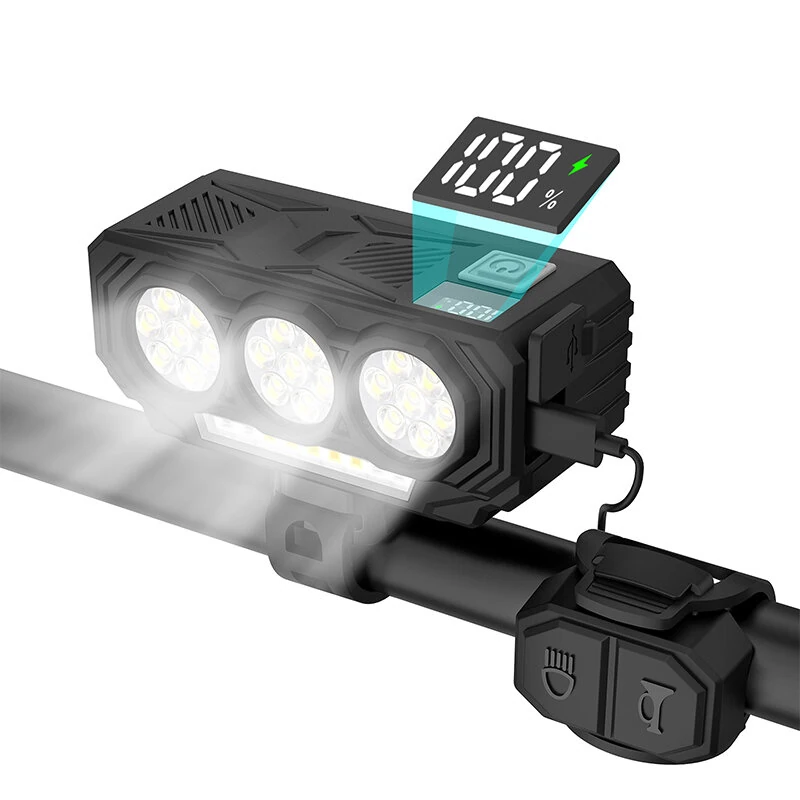 BIKIGHT 800LM Bicycle Headlight 120dB Horn Wired Control Cycling Front Light Type-C Charging Waterproof Bike Light for MTB Road Bike Riding Safety — image 1