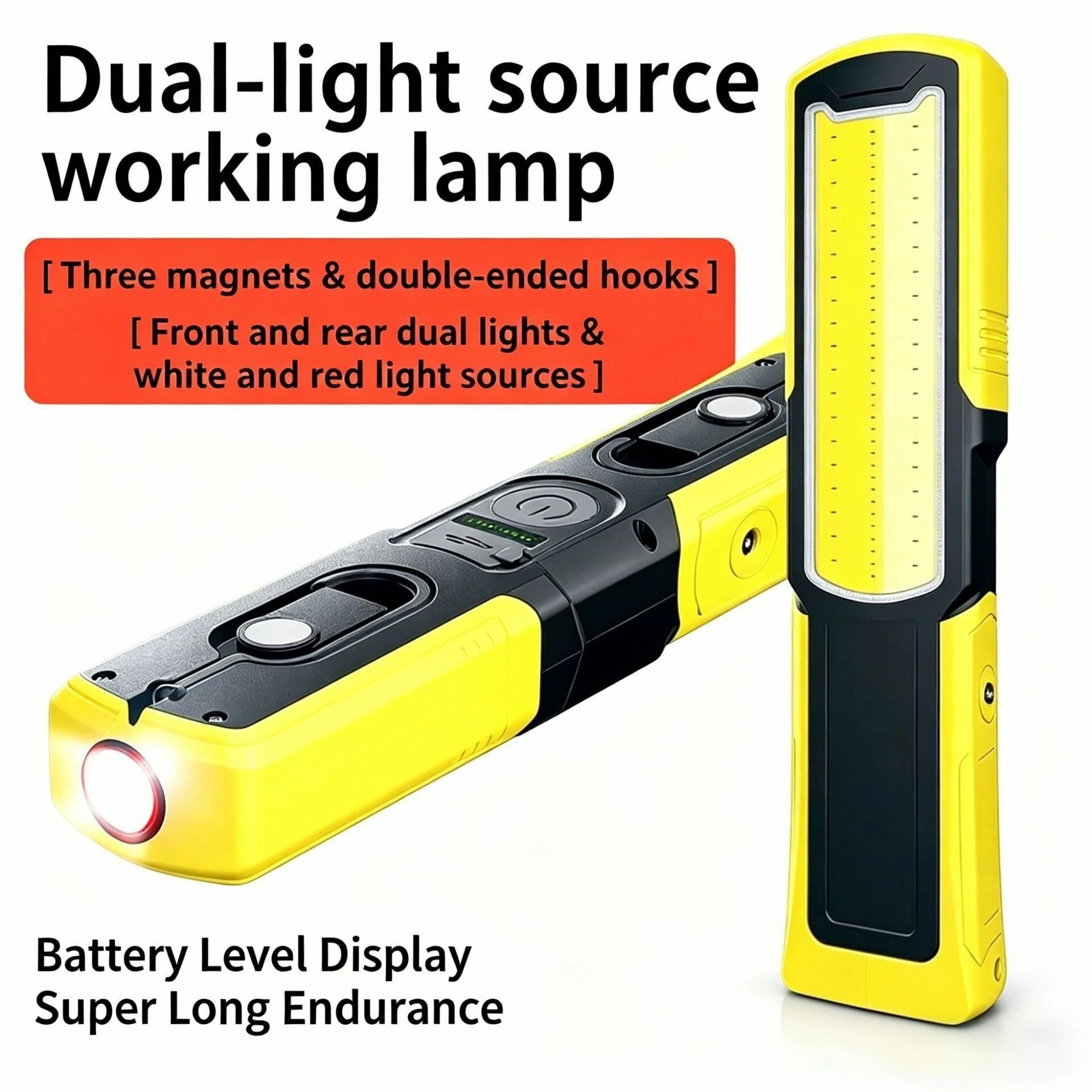 BIKIGHT 8W 500LM COB LED Work Light 4000mAh USB Rechargeable Magnetic Waterproof Portable Floodlight & Spotlight — view 2