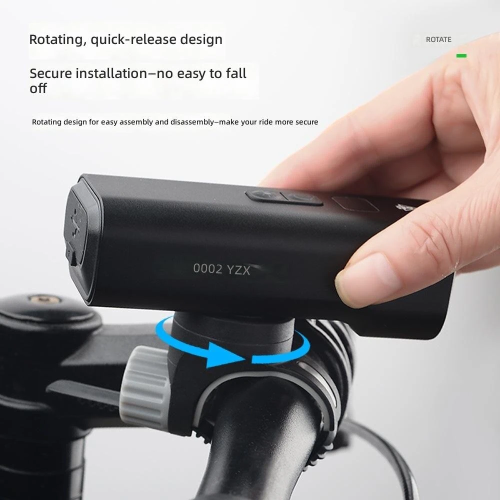 BIKIGHT Anti-glare Bicycle Light 2000LM USB-C Rechargeable 4000mAh Waterproof 200M Range Digital Display for MTB, Scooter — view 5