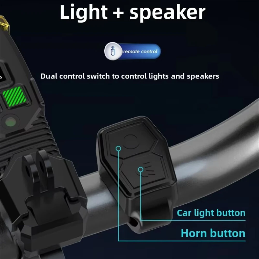 BIKIGHT B4 120dB Tweeter Anti-Fog Bicycle Headlight Smart Light Sensing Digital Display Wireless Remote Control Bike Light for Night Cycling — view 2
