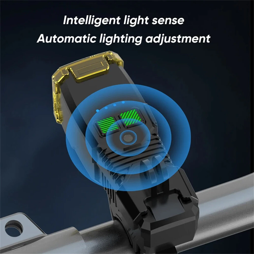 BIKIGHT B4 120dB Tweeter Anti-Fog Bicycle Headlight Smart Light Sensing Digital Display Wireless Remote Control Bike Light for Night Cycling — view 7
