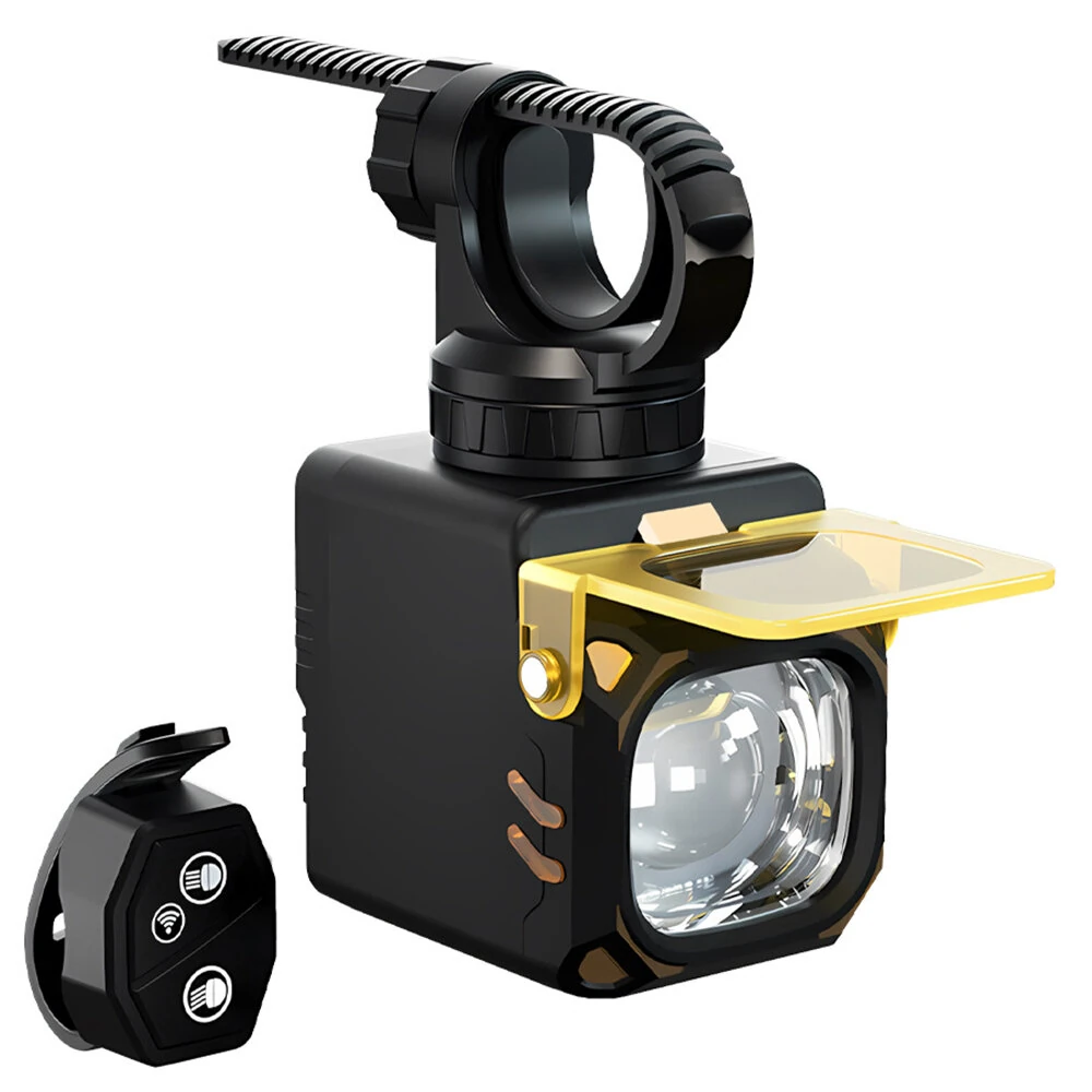 BIKIGHT Bicycle Front Light with Wireless Remote USB-C Rechargeable 8 Modes Cycling Headlight with Power Bank Waterproof for Night Riding — image 1