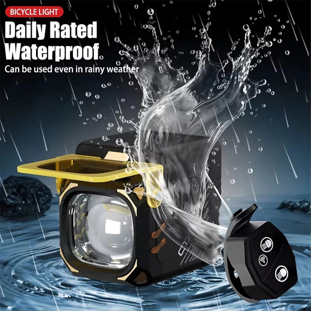 BIKIGHT Bicycle Front Light with Wireless Remote USB-C Rechargeable 8 Modes Cycling Headlight with Power Bank Waterproof for Night Riding — view 5