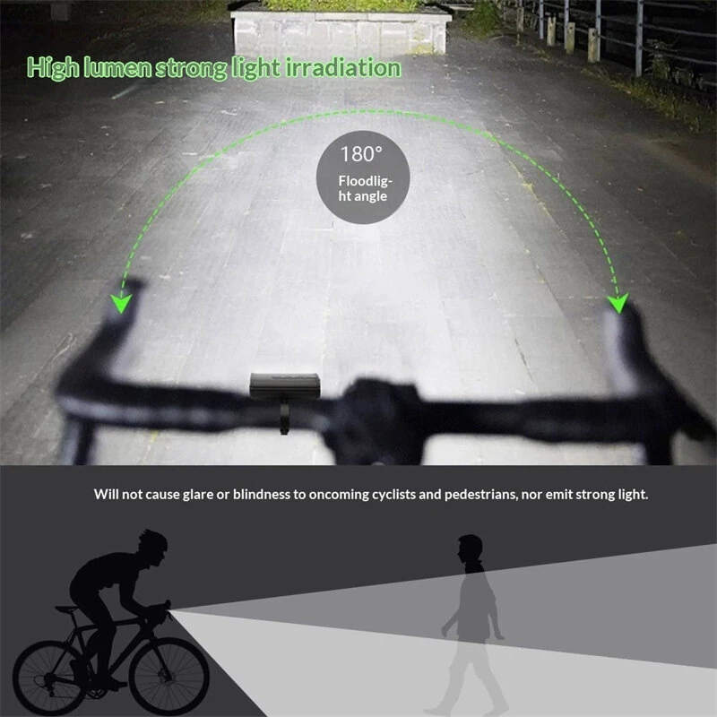 BIKIGHT Bicycle Headlight 1000 Lumen USB C Rechargeable 4-LED Front Light with Digital Display MTB Lamp for Night Riding — view 4