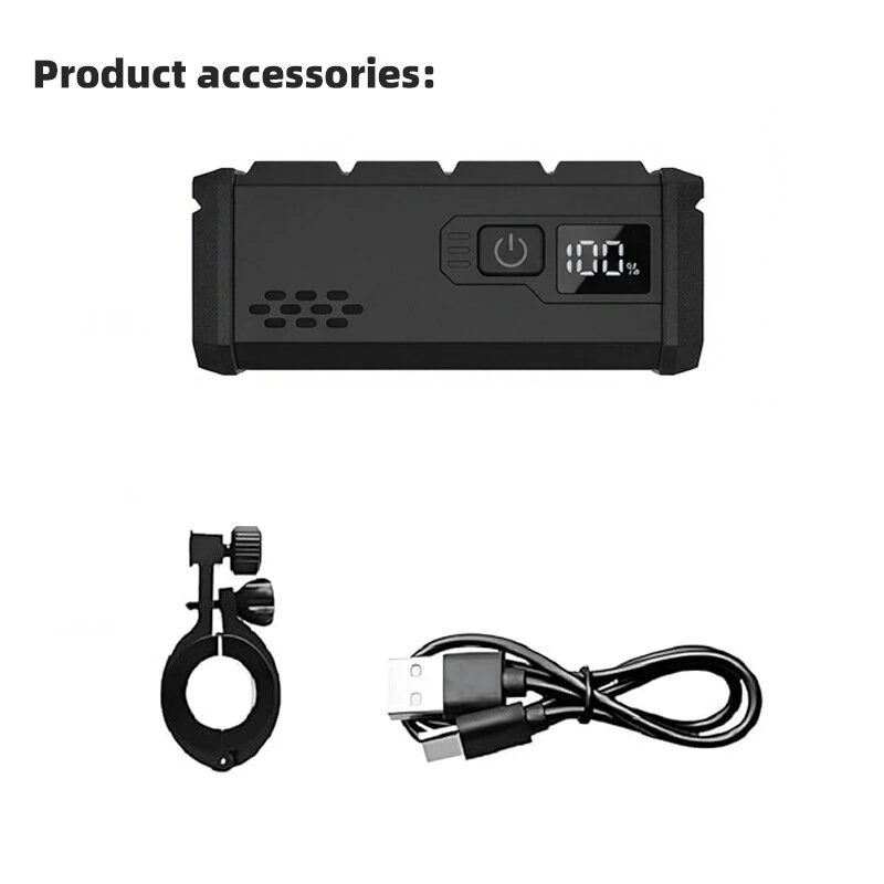 BIKIGHT Bicycle Headlight 1000 Lumen USB C Rechargeable 4-LED Front Light with Digital Display MTB Lamp for Night Riding — view 6