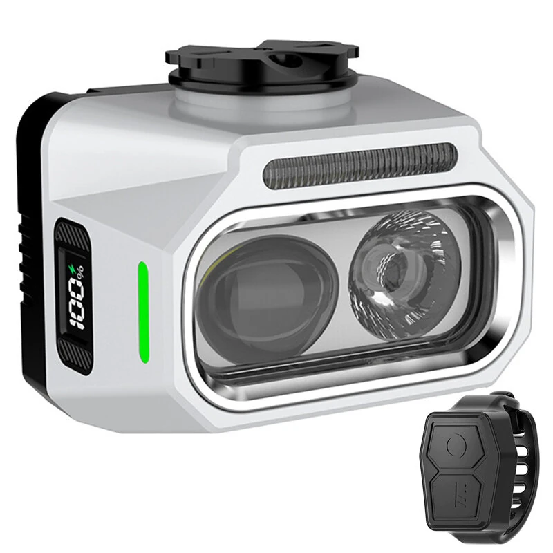 BIKIGHT Bicycle Light 3200mAh USB-C Rechargeable Bike Headlight High Low Beam DRL LCD Display Aluminum Alloy Cycling for MTB, Scooter — view 6