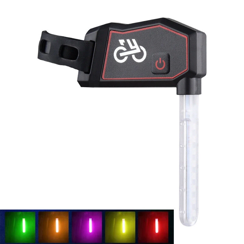 BIKIGHT Bicycle Photon Drop Taillight Waterproof Type-C Charging Colorful Flash Warning Bike Rear Light for MTB Night Cycling Safety