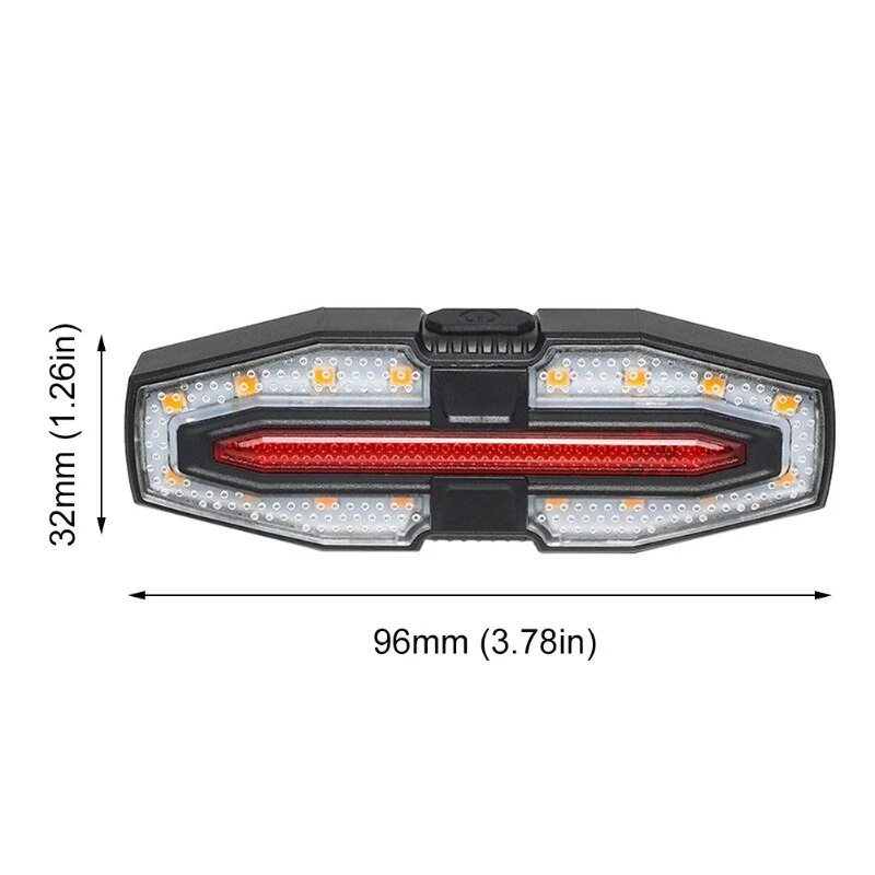 BIKIGHT Bicycle Solar Charging Wireless Remote Control Turn Signal Taillights USB Rechargeable Waterproof Bike Rear Light for Outdoor Night Riding Safety — view 10